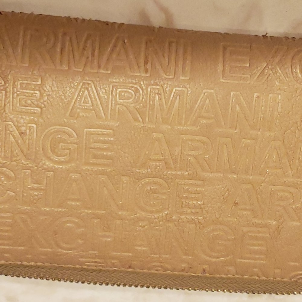 ARMANI EXCHANGE BEIGE WRISTLET/CLUTCH